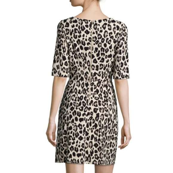 Kate Spade Leopard Print Half Sleeve Fit and Flare Dress Size 0 - Picture 11 of 11